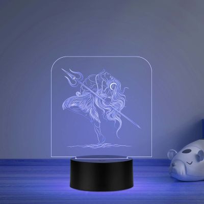 Shiv shambhu 3D Illusion lamp MULTICOLORED Light